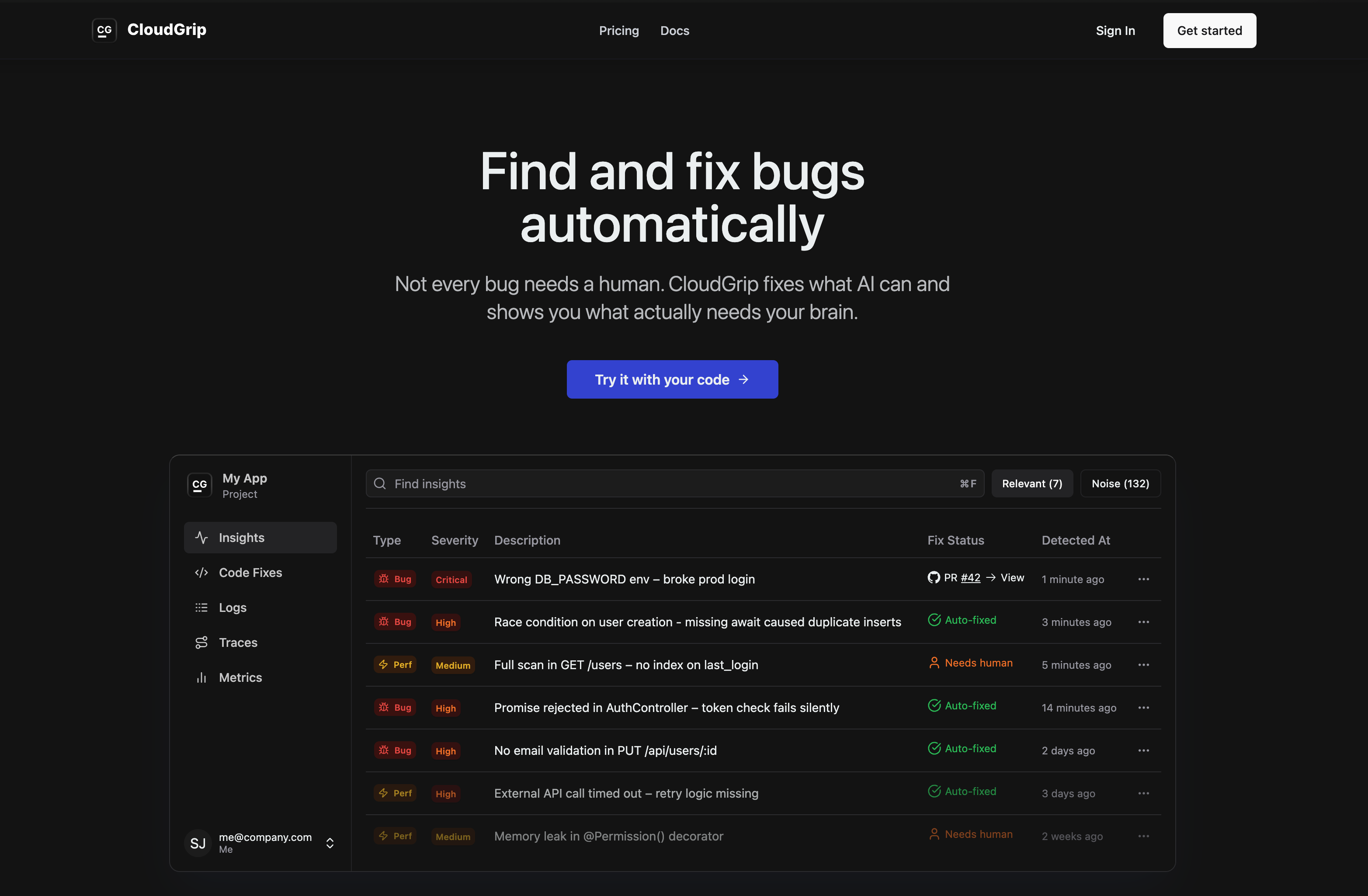 CloudGrip AI screenshot
